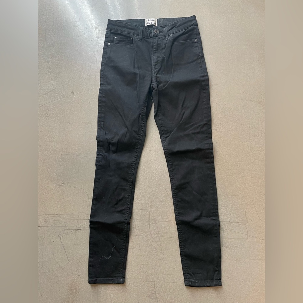 Acne Studios Skin 5 Black Denim in size 26.